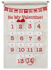 Valentine Countdown Calendar Canvas Wall Hanging